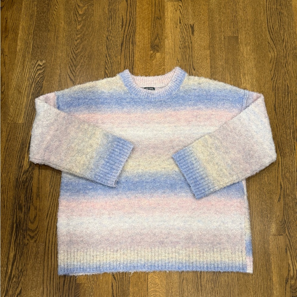wild fable Pastel Stripe Crewneck Sweater for Women